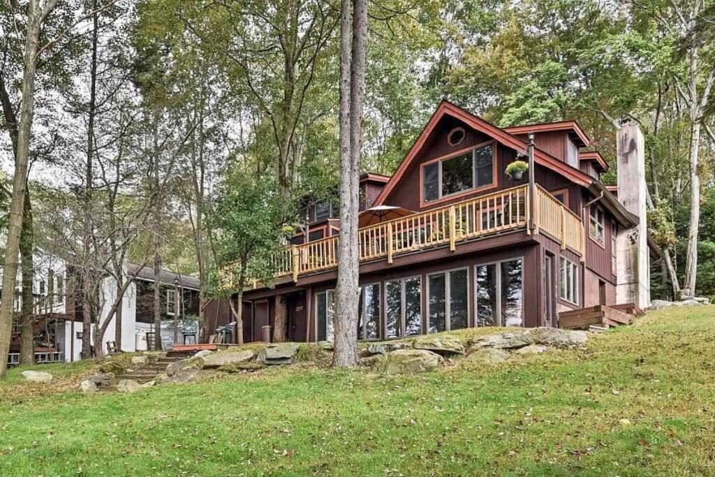 Lakefront Cabin Pvt Beach And Dock - Sunset Marina Arrowhead Lake Esterno foto